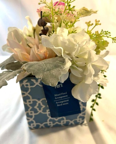 Blue ceramic planter vase with - planter,
