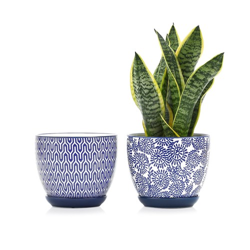 Ceramic plant pots pack 5 - pots, 2