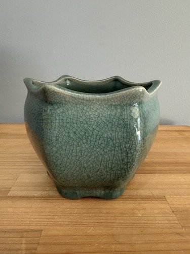 Vintage ceramic flower planter - vintage,