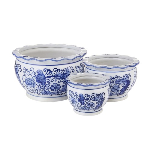 Blue and white - blue, planters