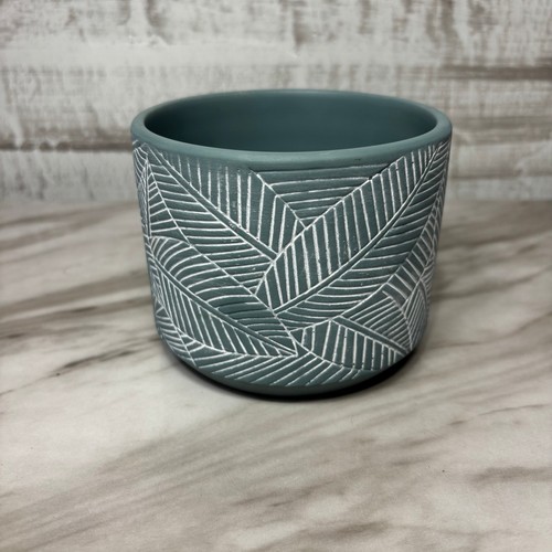 Blue gray ceramic - gray, planter